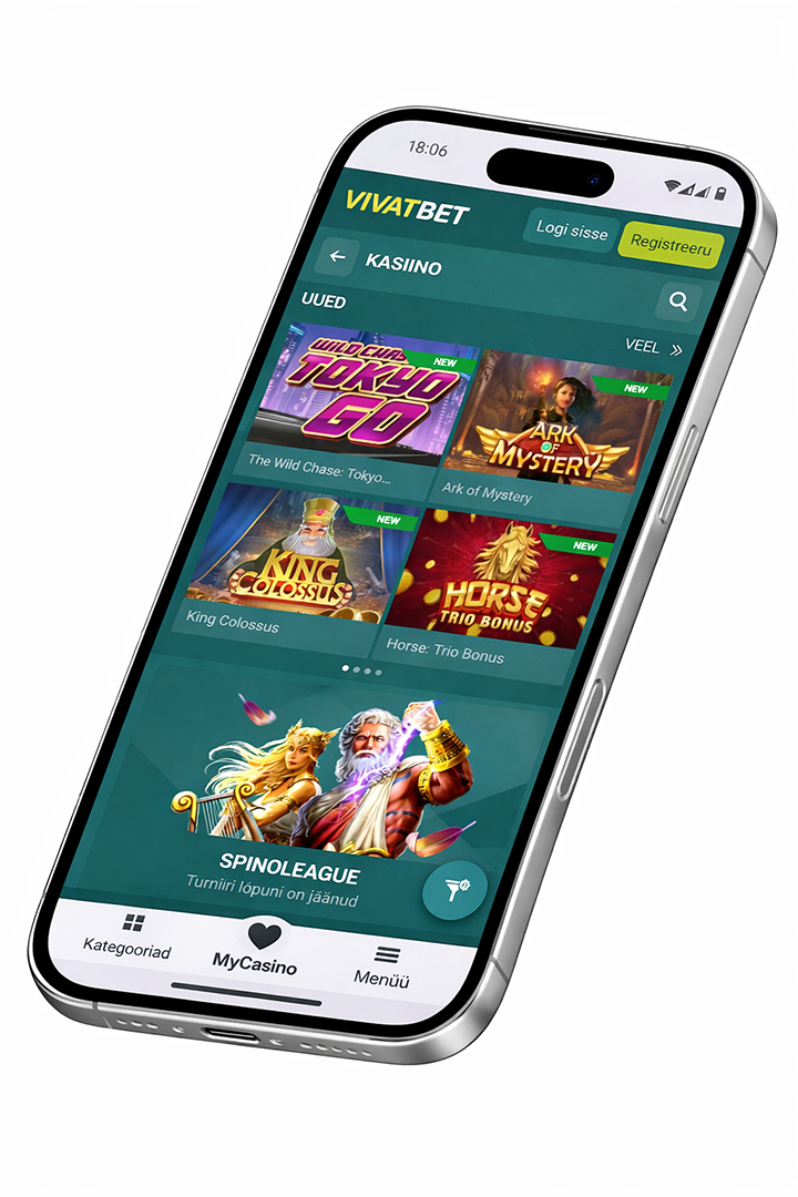 vivatbet kasiino interface